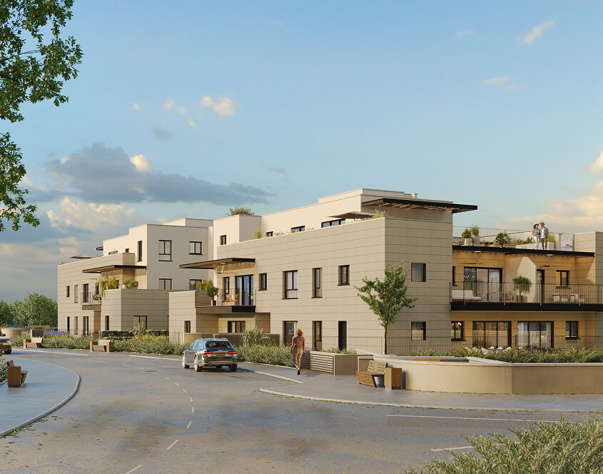 הדמיה של דירת 5 חדרים במתחם גדרה על הנחל