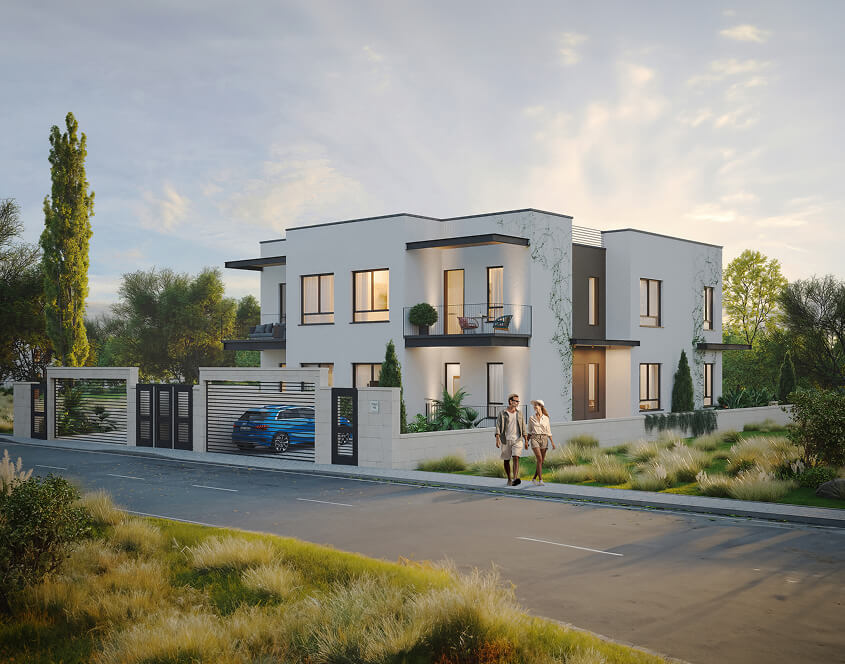 הדמיה של בית במתחם גדרה על הנחל